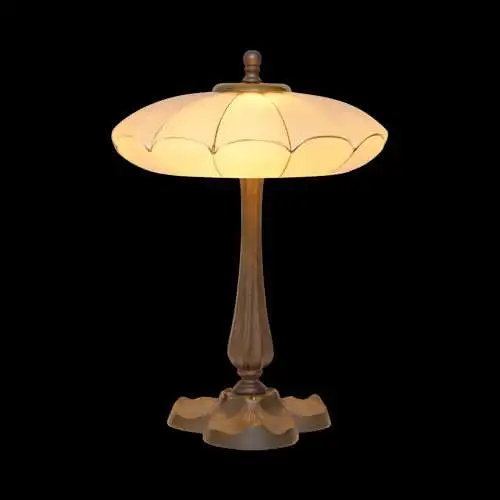 Wunderschöne unikate Art Déco Tischleuchte "LILLE" Einzelstück Messinglampe