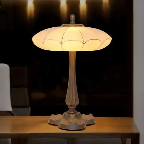 Wunderschöne unikate Art Déco Tischleuchte "LILLE" Einzelstück Messinglampe