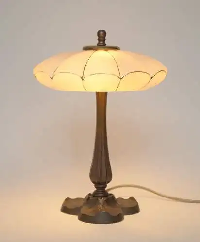 Wunderschöne unikate Art Déco Tischleuchte "LILLE" Einzelstück Messinglampe