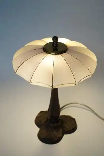 Wunderschöne unikate Art Déco Tischleuchte "LILLE" Einzelstück Messinglampe