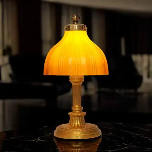 Art Déco Tischleuchte "MONTPELLIER" Unikat Messinglampe Einzelstück Lampe