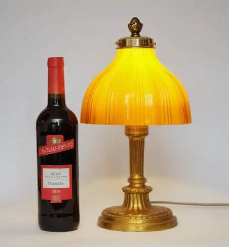 Art Déco Tischleuchte "MONTPELLIER" Unikat Messinglampe Einzelstück Lampe