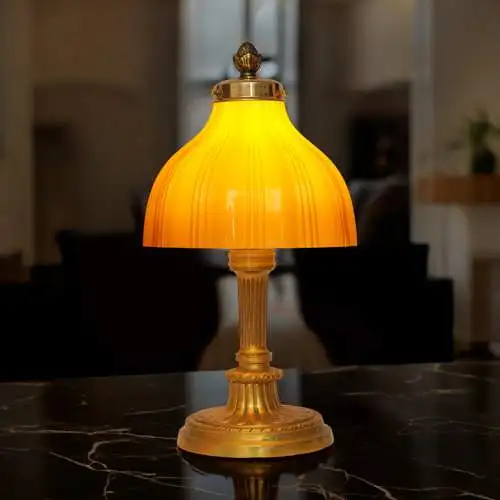 Art Déco Tischleuchte "MONTPELLIER" Unikat Messinglampe Einzelstück Lampe