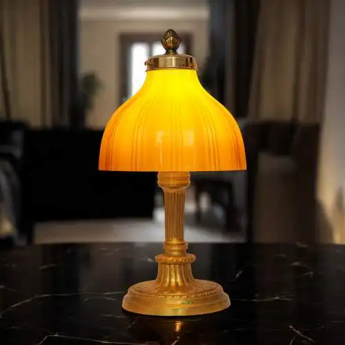 Art Déco Tischleuchte "MONTPELLIER" Unikat Messinglampe Einzelstück Lampe