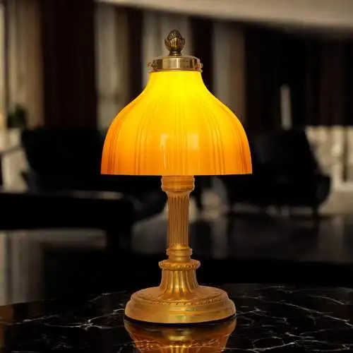 Art Déco Tischleuchte "MONTPELLIER" Unikat Messinglampe Einzelstück Lampe