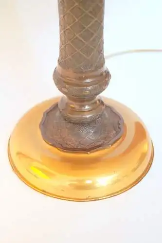 Art Déco Tischleuchte "NIPPON HOUSE" Unikat Bronze Messinglampe Einzelstück