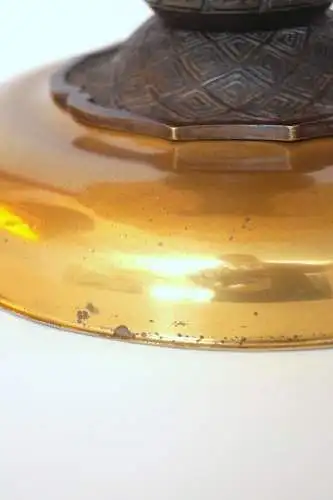 Art Déco Tischleuchte "NIPPON HOUSE" Unikat Bronze Messinglampe Einzelstück
