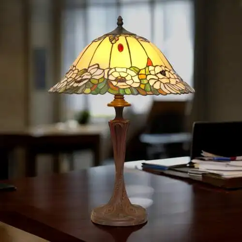 Tiffany Jugendstil Tischleuchte "ST. TROPEZ" Tischlampe Tiffanylampe