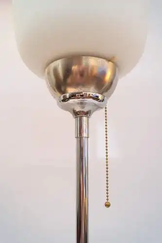 Art Déco Bauhaus Bodenleuchte "SILVER CITY" Stehlampe Unikat Chrom Nickel