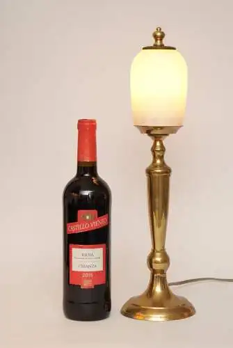 Art Deco Unikat Leuchte Messinglampe "GARATH" Tischleuchte Einzelstück