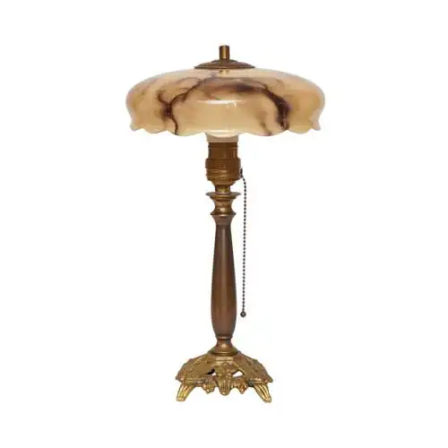 Original Art Déco Schreibtischleuchte "DERENDORF" Messinglampe Tischlampe