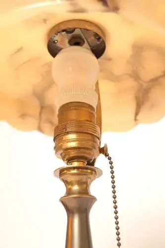 Original Art Déco Schreibtischleuchte "DERENDORF" Messinglampe Tischlampe