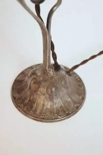 Traumhafte Art Nouveau Jugendstil Tischlampe "SILVER TULIP" Unikat Sammlerstück