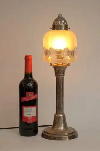 Unikat Art Déco Tischleuchte "L'OPÉRA" Messinglampe Tischlampe Einzelstück
