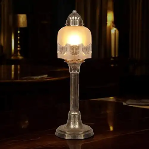 Unikat Art Déco Tischleuchte "L'OPÉRA" Messinglampe Tischlampe Einzelstück