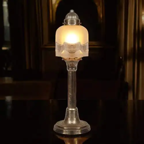 Unikat Art Déco Tischleuchte "L'OPÉRA" Messinglampe Tischlampe Einzelstück