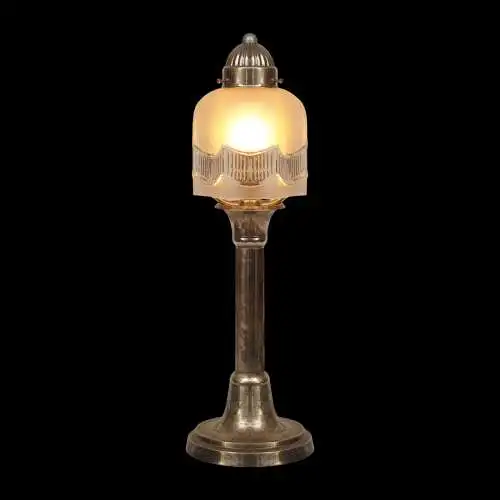 Unikat Art Déco Tischleuchte "L'OPÉRA" Messinglampe Tischlampe Einzelstück