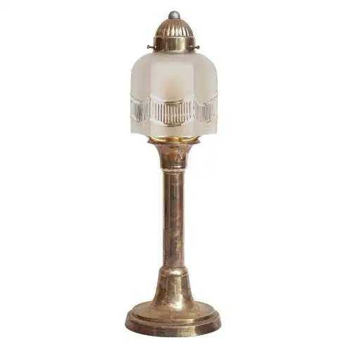 Unikat Art Déco Tischleuchte "L'OPÉRA" Messinglampe Tischlampe Einzelstück