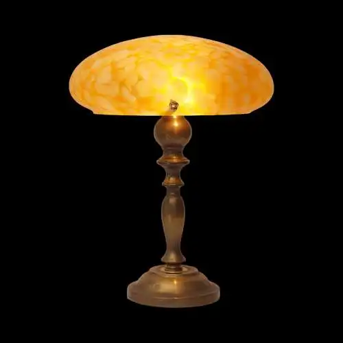 Art Nouveau Art Déco Schreibtischleuchte "ORANGE JAM" Einzelstück Messinglampe