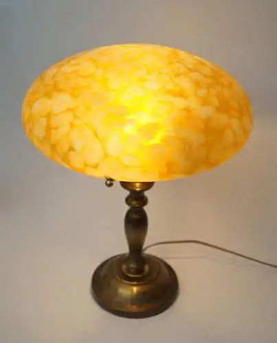 Art Nouveau Art Déco Schreibtischleuchte "ORANGE JAM" Einzelstück Messinglampe