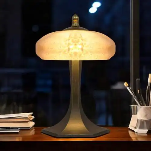 Unikat sehr elegante Art Deco Tischleuchte "HELLERAU" Einzelstück Lampe