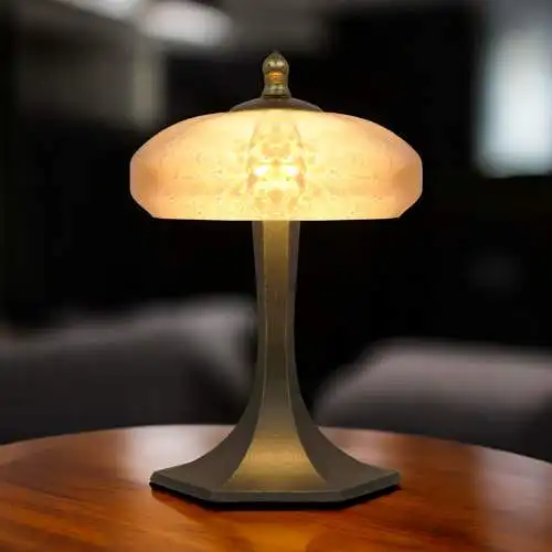 Unikat sehr elegante Art Deco Tischleuchte "HELLERAU" Einzelstück Lampe