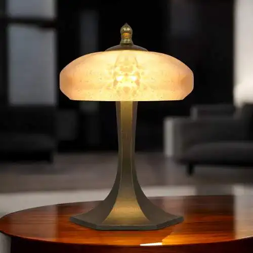 Unikat sehr elegante Art Deco Tischleuchte "HELLERAU" Einzelstück Lampe