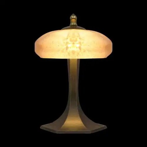 Unikat sehr elegante Art Deco Tischleuchte "HELLERAU" Einzelstück Lampe