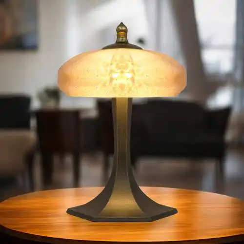 Unikat sehr elegante Art Deco Tischleuchte "HELLERAU" Einzelstück Lampe