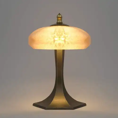 Unikat sehr elegante Art Deco Tischleuchte "HELLERAU" Einzelstück Lampe