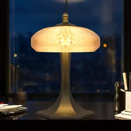 Unikat sehr elegante Art Deco Tischleuchte "HELLERAU" Einzelstück Lampe