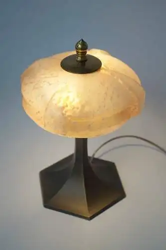 Unikat sehr elegante Art Deco Tischleuchte "HELLERAU" Einzelstück Lampe