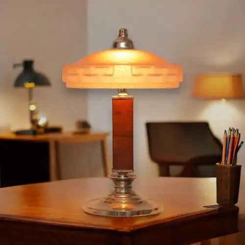 Art Déco Unikat Tischleuchte "NAUMBURG" klassisch Schreibtisch zierlich vintage