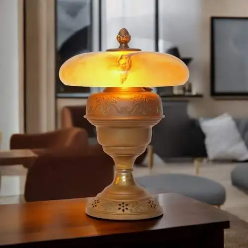 Art Déco Unikat Tischleuchte "BERNSDORF" Einzelstück Schreibtisch Messinglampe