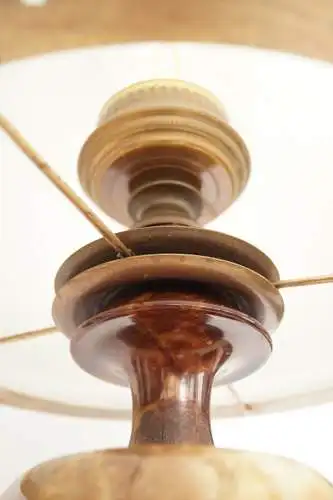 Jugendstil Lampe Tischleuchte Petroleumlampe Onyx Marmor schwer 90 cm Leuchte