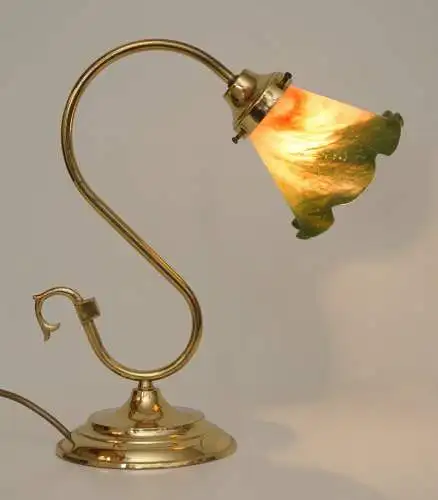 Romantische Jugendstil Messinglampe Nachttischlampe