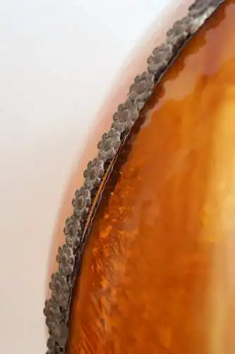 ART DECO Tischleuchte "AMBER SHINE" Bleikristall Tiffany Schreibtischlampe