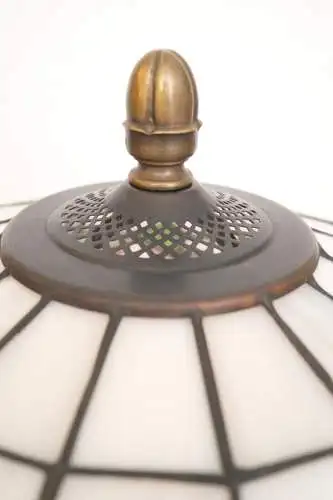 ART DECO Tischlampe "COLORED SWAN" Bronze Tiffanylampe Einzelstück