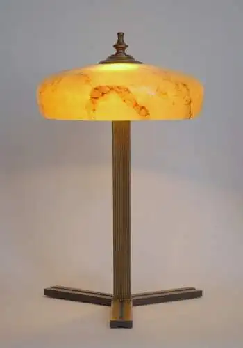 Art Deco Lampe Schreibtischlampe "TRIPLE STAND" Messinglampe Berlin Leuchte