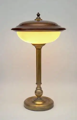 Art Deco Lampe Tischleuchte "NOTTING HILL" Messinglampe Tischlampe Unikat