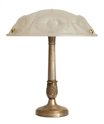 Art Deco Lampe Tischleuchte "SILVER SUNFLOWER" Leuchte original 