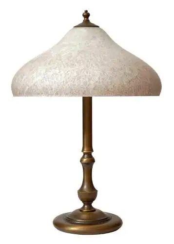Elegante Messinglampe Unikat Jugendstil Tischlampe 