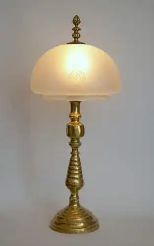 Art Deco Lampe Messinglampe Tischleuchte "BOSPERUS" Messinglampe Unikat Leuchte