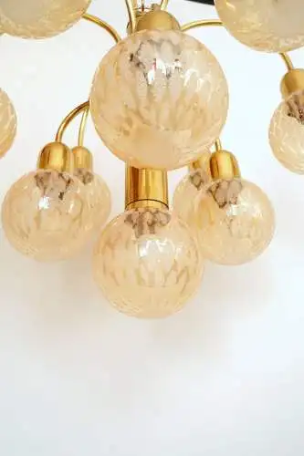 70er Jahre Lampe Design Deckenleuchte Sputnik Hängeleuchte Messing