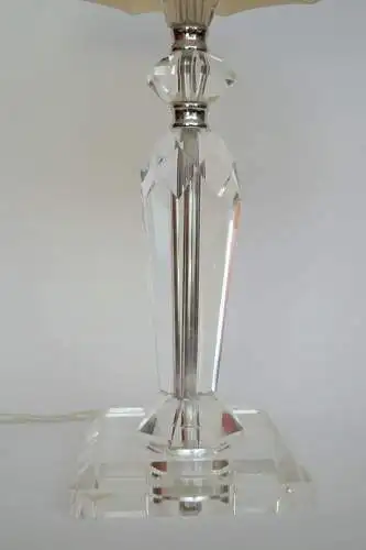 Jugendstil Kaffeehauslampe "LINZ" Bleikristall Tischlampe Unikat
