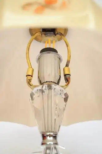 Jugendstil Kaffeehauslampe "LINZ" Bleikristall Tischlampe Unikat