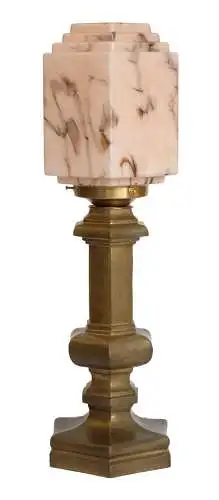 Art Déco Messinglampe Tischleuchte "VANDERBILT TOWER" Leuchte