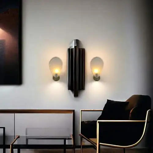 Art Deco Wandlampe Wandleuchte "BRASS SHELL" 2 Stk. verfügbar