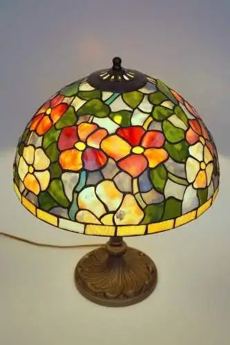 Jugendstil Tiffanyleuchte "LINZ" Tischlampe Lampe Tiffany
