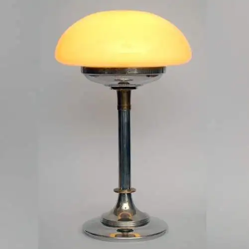 Design ART DECO Schreibtischleuchte "FASHIONISTA" Unikat Chrom Messing Bi-Color